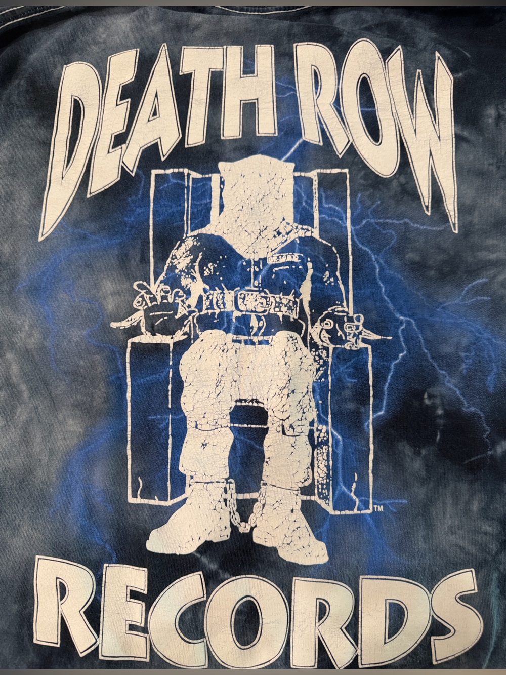 Ripple Junction Black & Gray Tie-Dye Death Row Records Tee - Size M - Picture 5 of 5